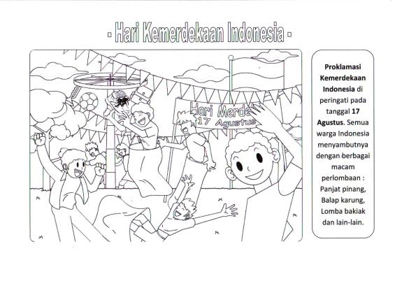 Sketsa Mewarnai Anak Evi Gustami Hari Kemerdekaan Indonesia Gambar Lomba